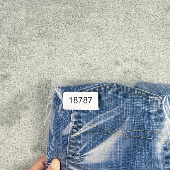 Lucky Brand Jeans Shorts 12/31 Blue Denim Sundown Skinny Bermuda 90s Y2K USA - Picture 16 of 16